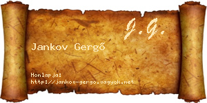 Jankov Gergő névjegykártya